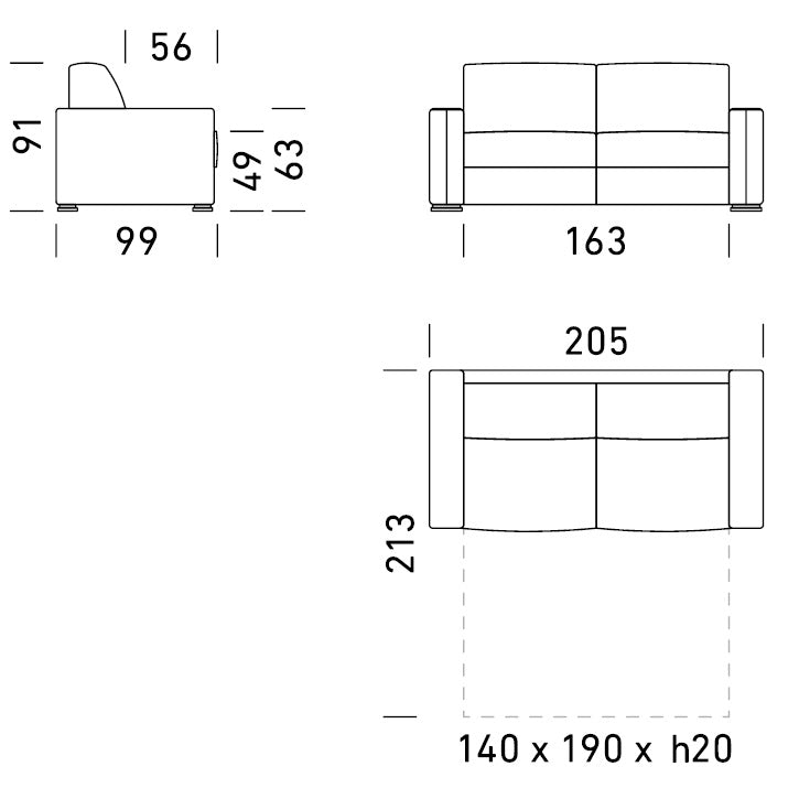 Alba Schlafsofa Premium