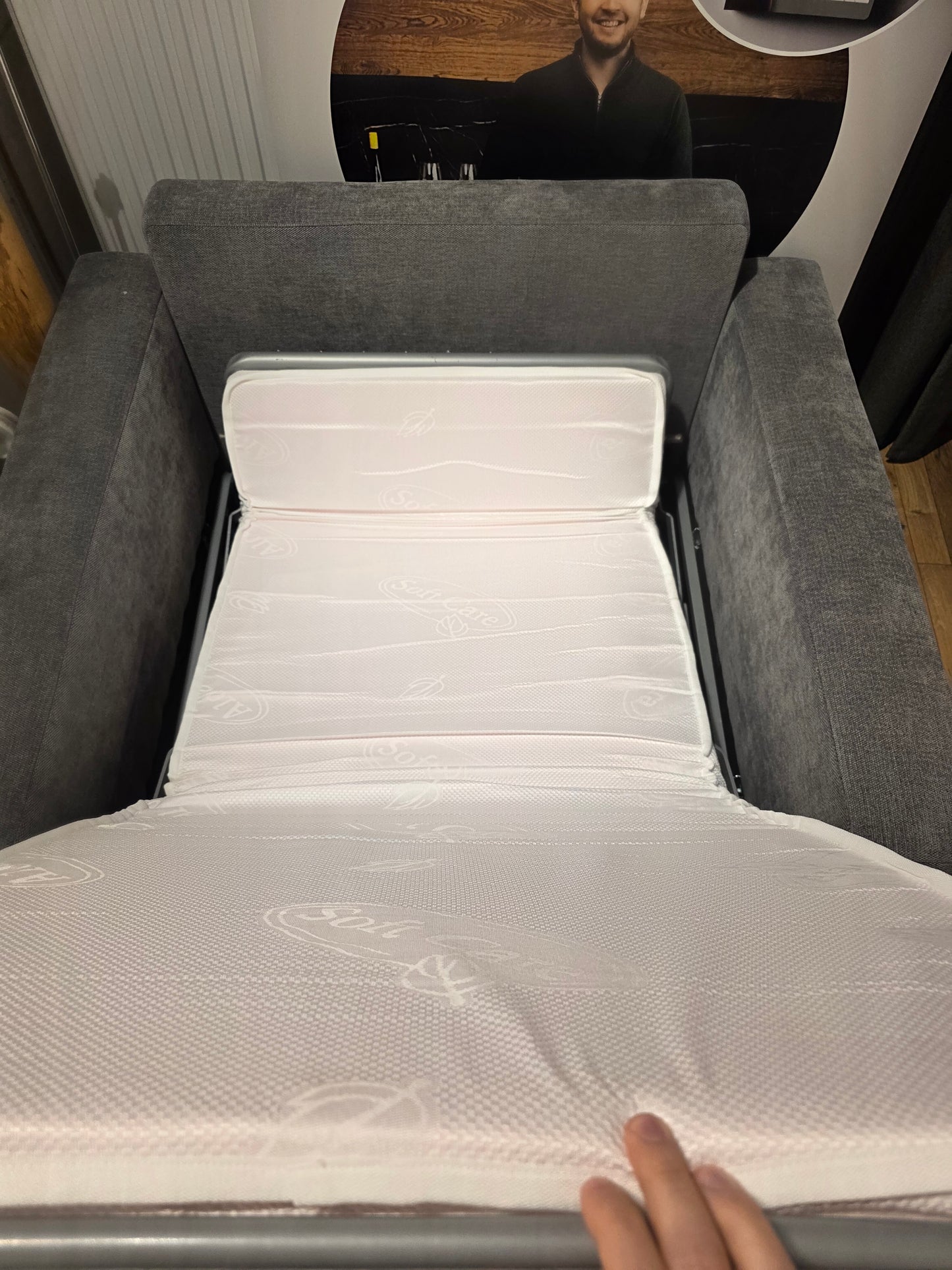 Fauteuil, Schlafsofa Einzelsitzer 72x200 cm inkl Matratze