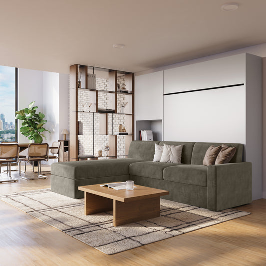 Klappbett/Schrankbett mit Sofa + Chaise Longue