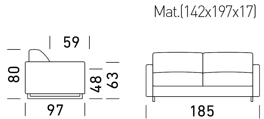 Schlafsofa EASY - neu - 140cm