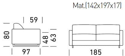 Schlafsofa EASY - neu - 140cm