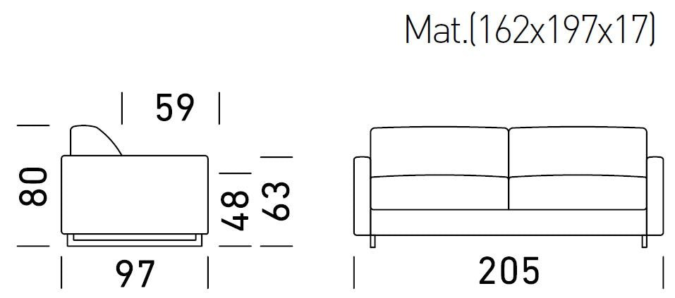 Schlafsofa EASY - neu - 160cm