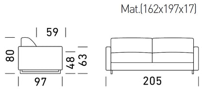 Schlafsofa EASY - neu - 160cm