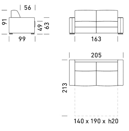Alba Schlafsofa Premium