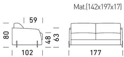 Schlafsofa VERONA - NEU - 140 cm