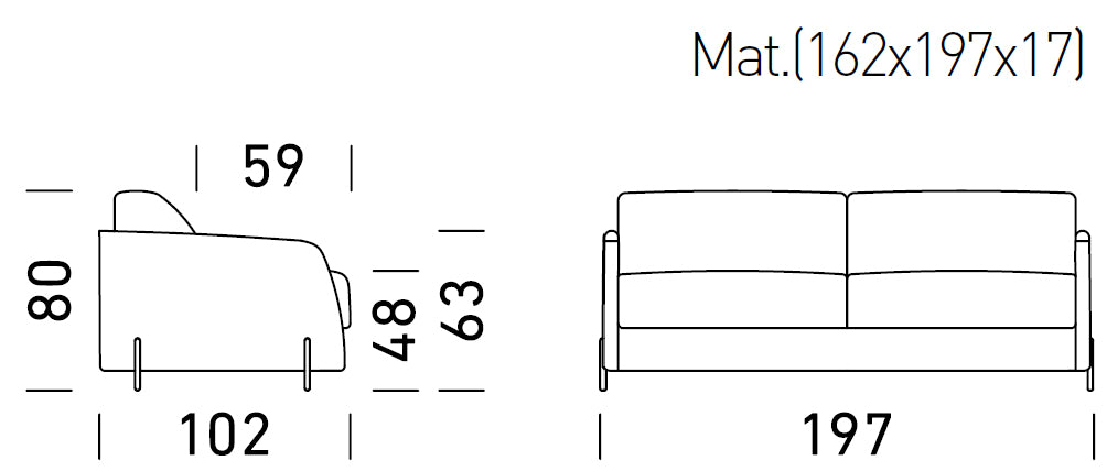 Schlafsofa VERONA - NEU - 160 cm