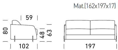 Schlafsofa VERONA - NEU - 160 cm