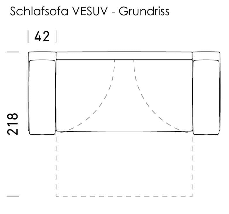 VESUV - Schlafsofa - 13 cm Matratze