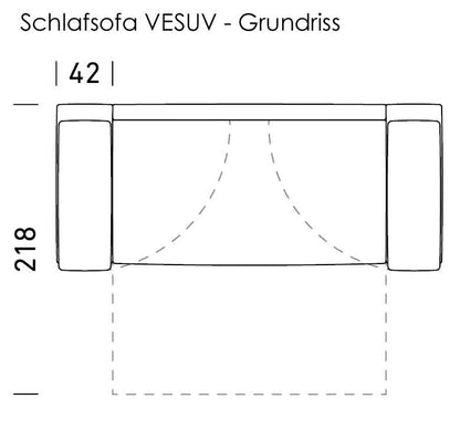 VESUV - Schlafsofa - 13 cm Matratze