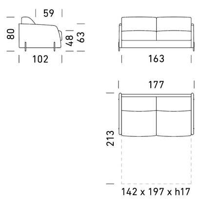 Schlafsofa Verona Ausstellungsstück 140 cm