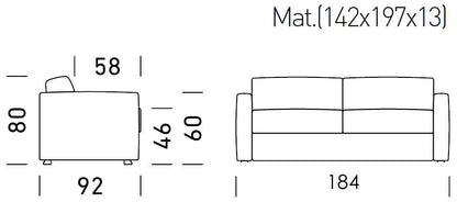 Schlafsofa WIEN - neu - 140 cm