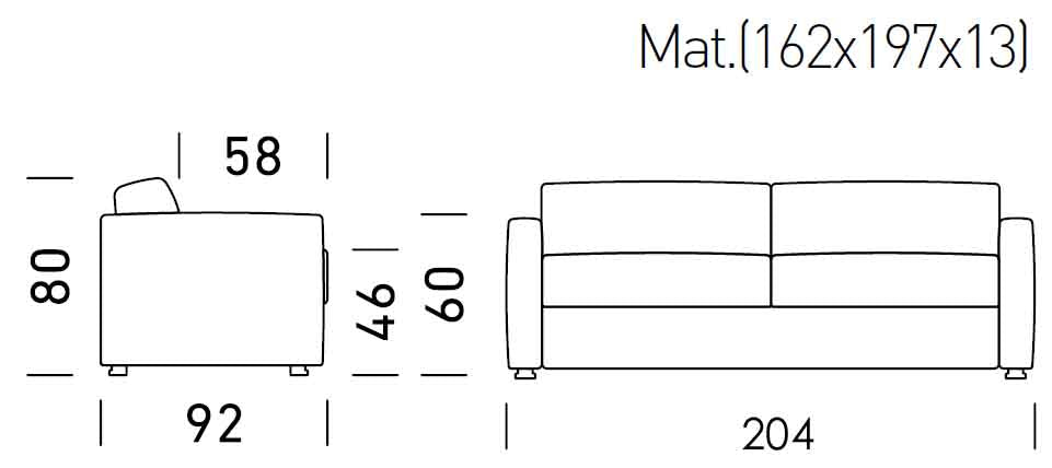 Schlafsofa WIEN - neu - 160 cm