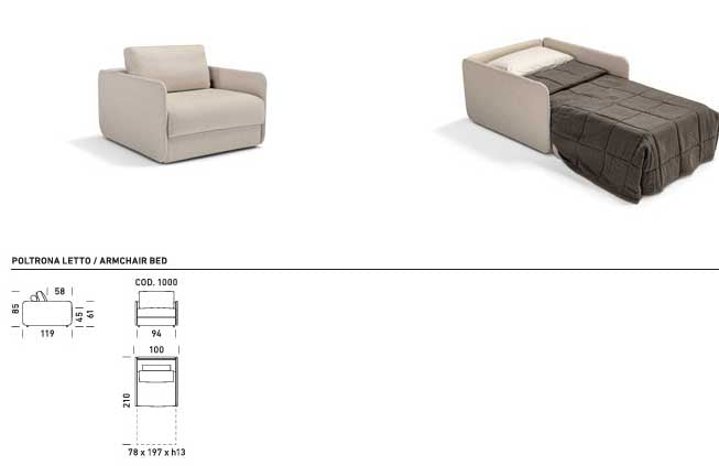 Schlafsofa FIL - Fauteuil